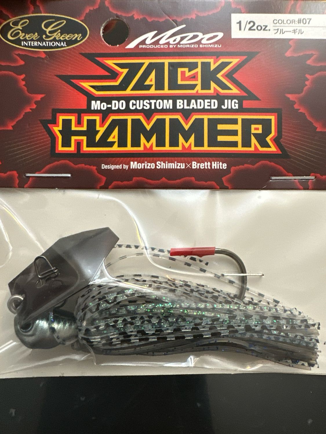 Evergreen Jack Hammer 1/2oz #07 Blue Gill Custom Bladed Jig