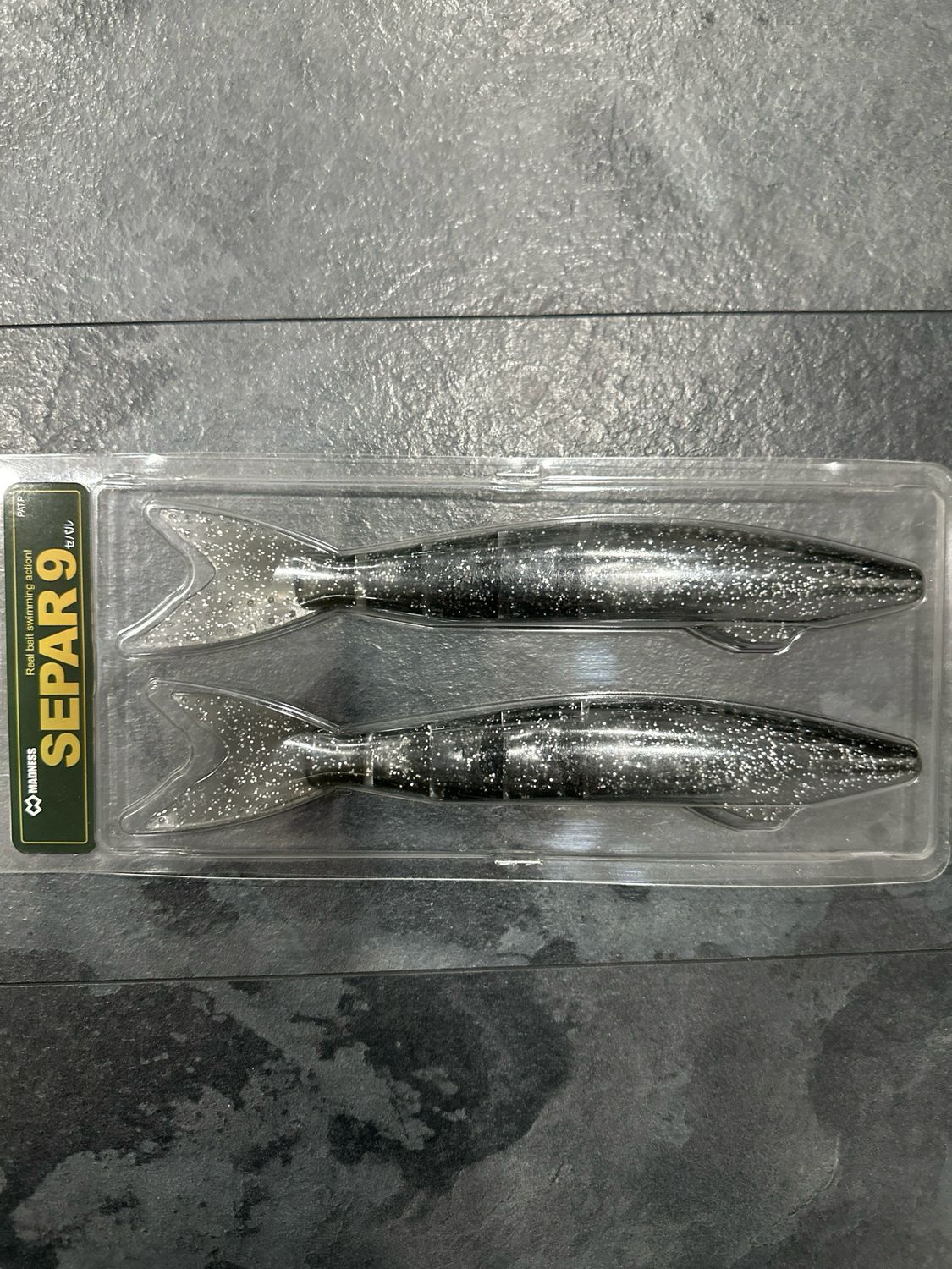 Madness Separ 9 #03 Smoked Silver Lame. Packs of 2 9” Multi Jointed JDM Soft Swimbaits. NIP