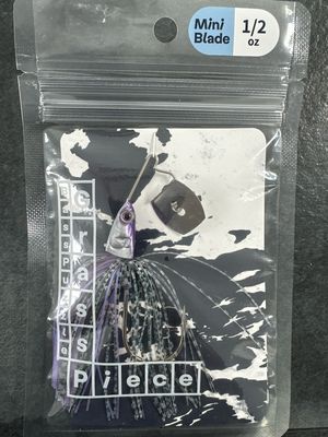 Bass Puzzle Grass Piece 1/2oz Mini Blade G02 Violet Gill. NIP