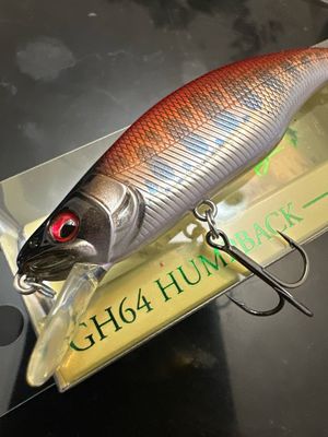 Megabass GH64 Humpback (FS) #12 M Red Stream II 64mm 8.3g Fast Sinking