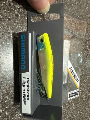 Shimano Bantam Ligen 66F Flashboost Topwater JDM Popper ZR-T66W. #006 5g (.18oz) 66mm 2.6”. NIP
