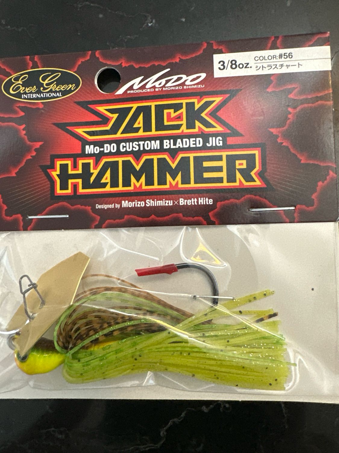 Evergreen Jack Hammer Jackhammer 3/8oz #56 Citrus Chart. GREAT Color. New In Packages