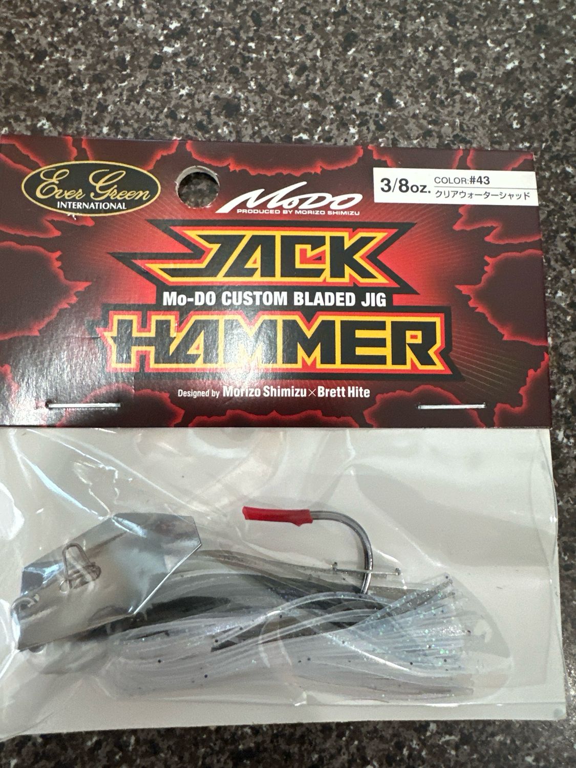 Evergreen Jackhammer Jack Hammer 3/8oz. #43 Clearwater Shad. New In Packages.