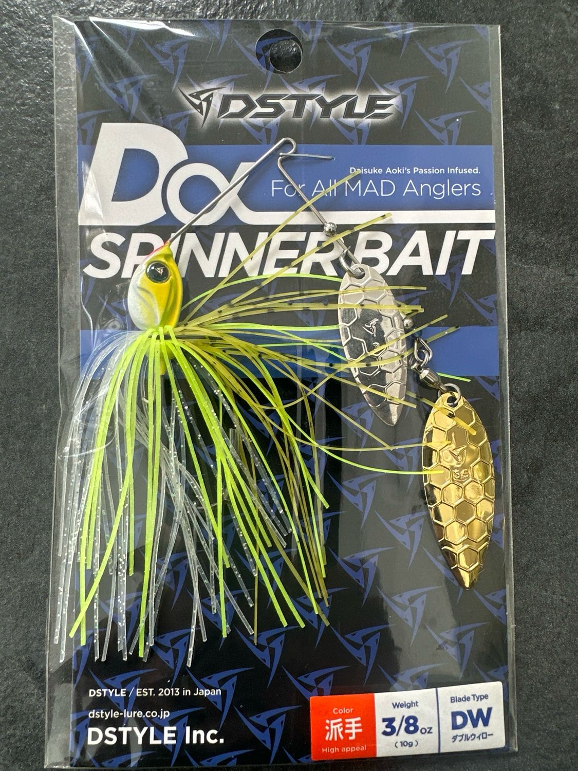 DStyle Da Spinnerbait 3/8oz DW D White Chart