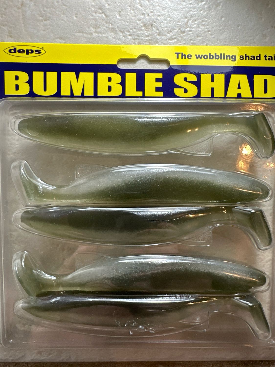 Deps Bumble Shad 6” Ghost Ayu 5 Baits Per Pack.