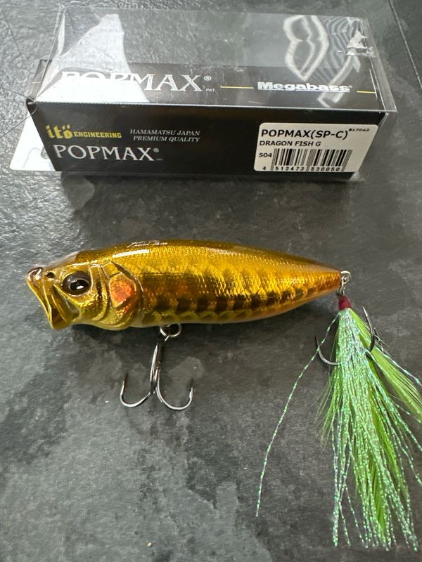 Megabass PopMax (SP-C) Special Color Dragon Fish Gold, 1/2oz New In Package.