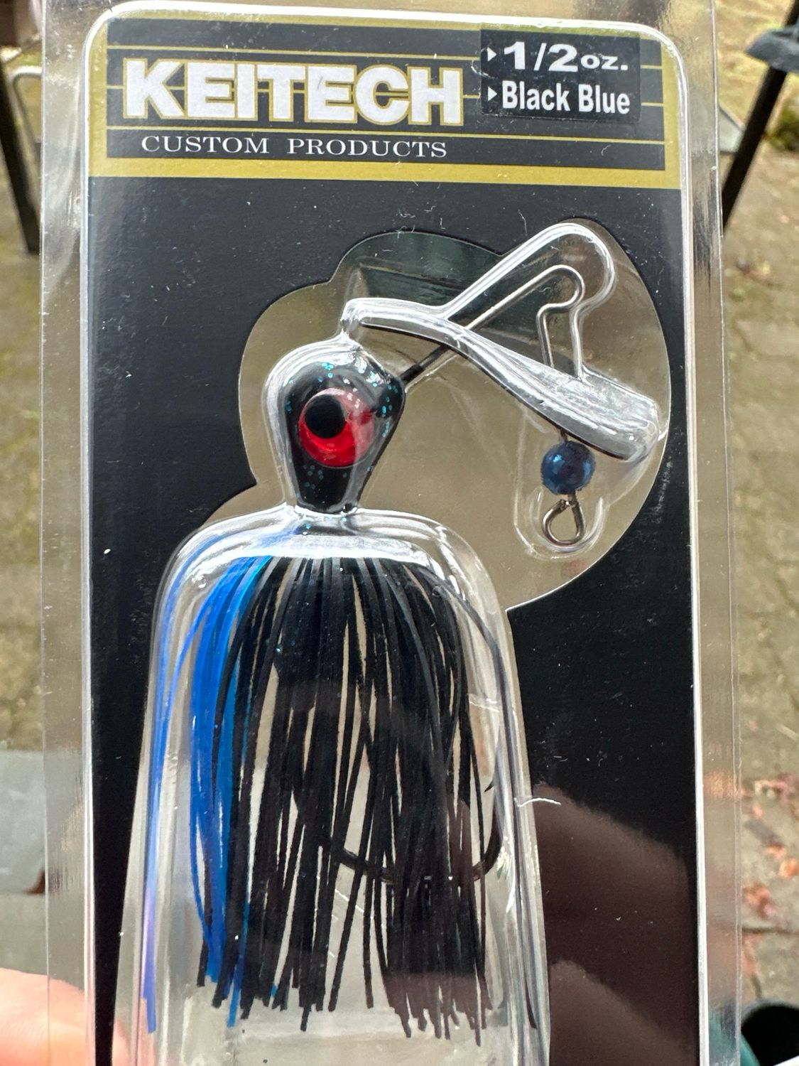 Keitech Rumblade (Bladed Jig/chatter) Black &amp; Blue 1/2oz. New In Packages
