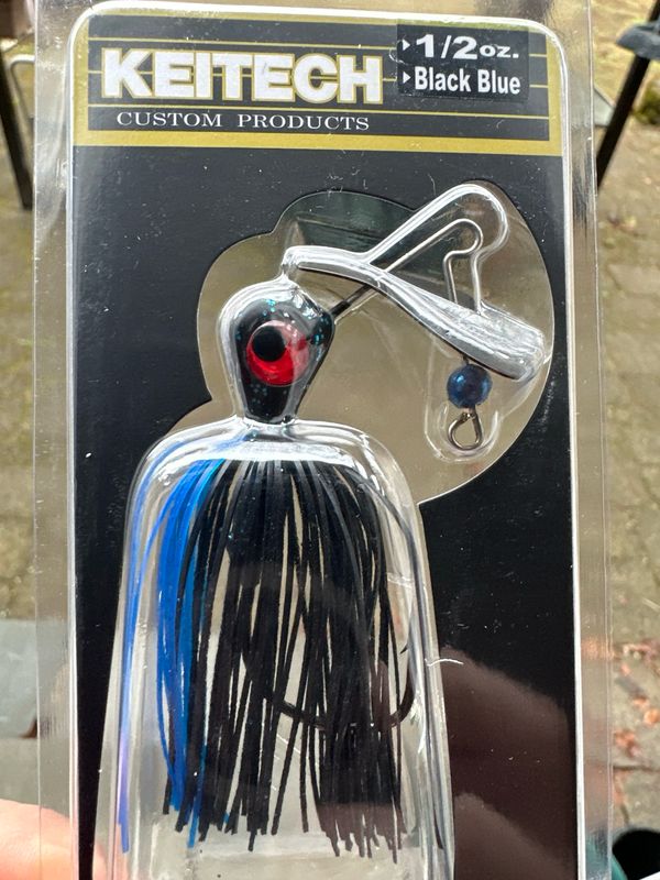 Keitech Rumblade (Bladed Jig/chatter) Black &amp; Blue 1/2oz. New In Packages