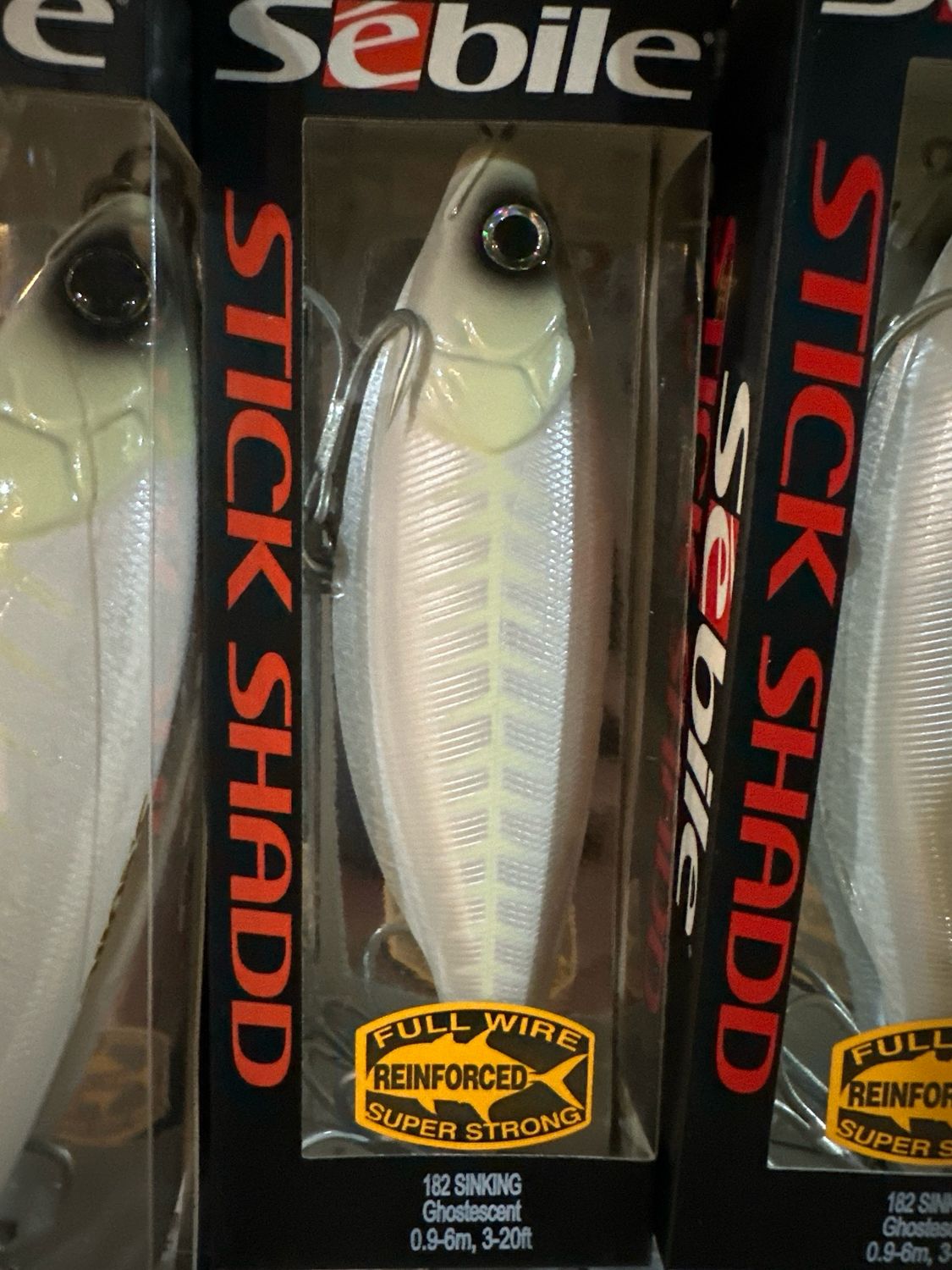 Sebile Stick Shad Ghostescent 182 Sinking *HOT* STRIPER Bait. 7-1/8” 4-3/4oz, NIP