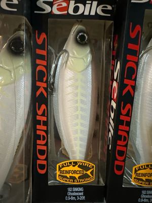 Sebile Stick Shad Ghostescent 182 Sinking *HOT* STRIPER Bait. 7-1/8” 4-3/4oz, NIP