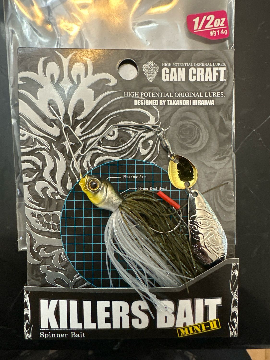 Gan Craft Killers Bait 1/2oz Mini II JDM Takanori Hiraiwa Spinnerbait. #03 S Smelt