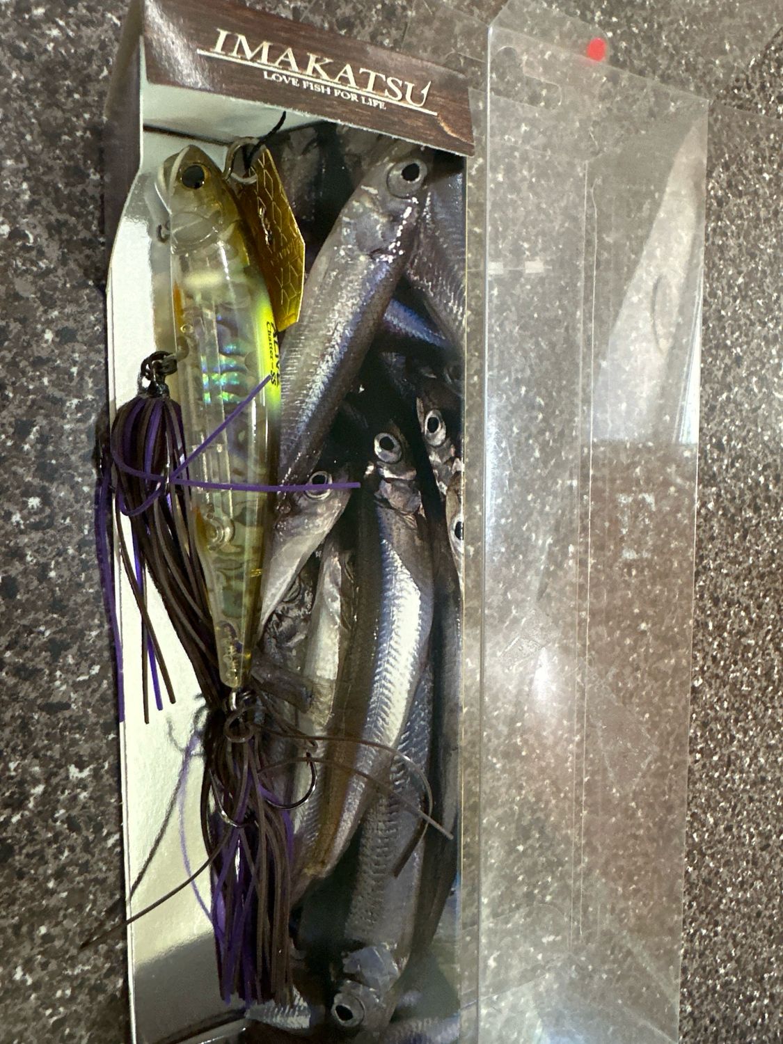 Imakatsu Alive Chatter 90SS. High Visible Ghost Ayu. (White Abalone). Phenomenal Bait, Phenomenal Color. JDM Chatterbait With Hard Minnow. 1/2oz. VERY Hard To Find NIB