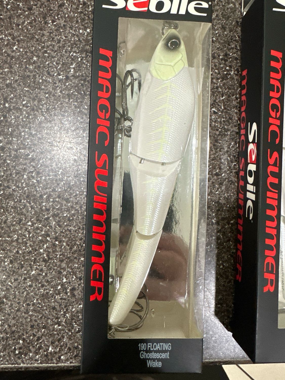Sebile Magic Swimmer Ghostescent 190 Floating Wake. Striper Candy. New In Box