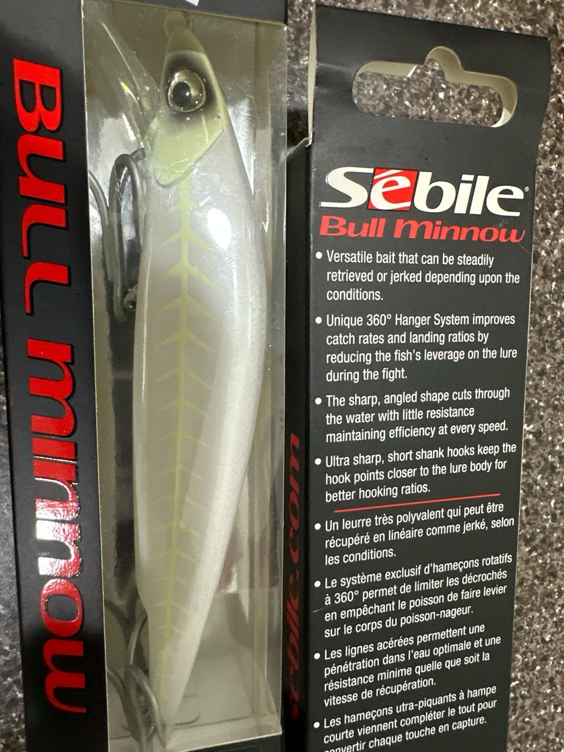 Sebile Bull Minnow 152 Floating Ghostescent 2-4’, 6” 2oz. Striper Candy.