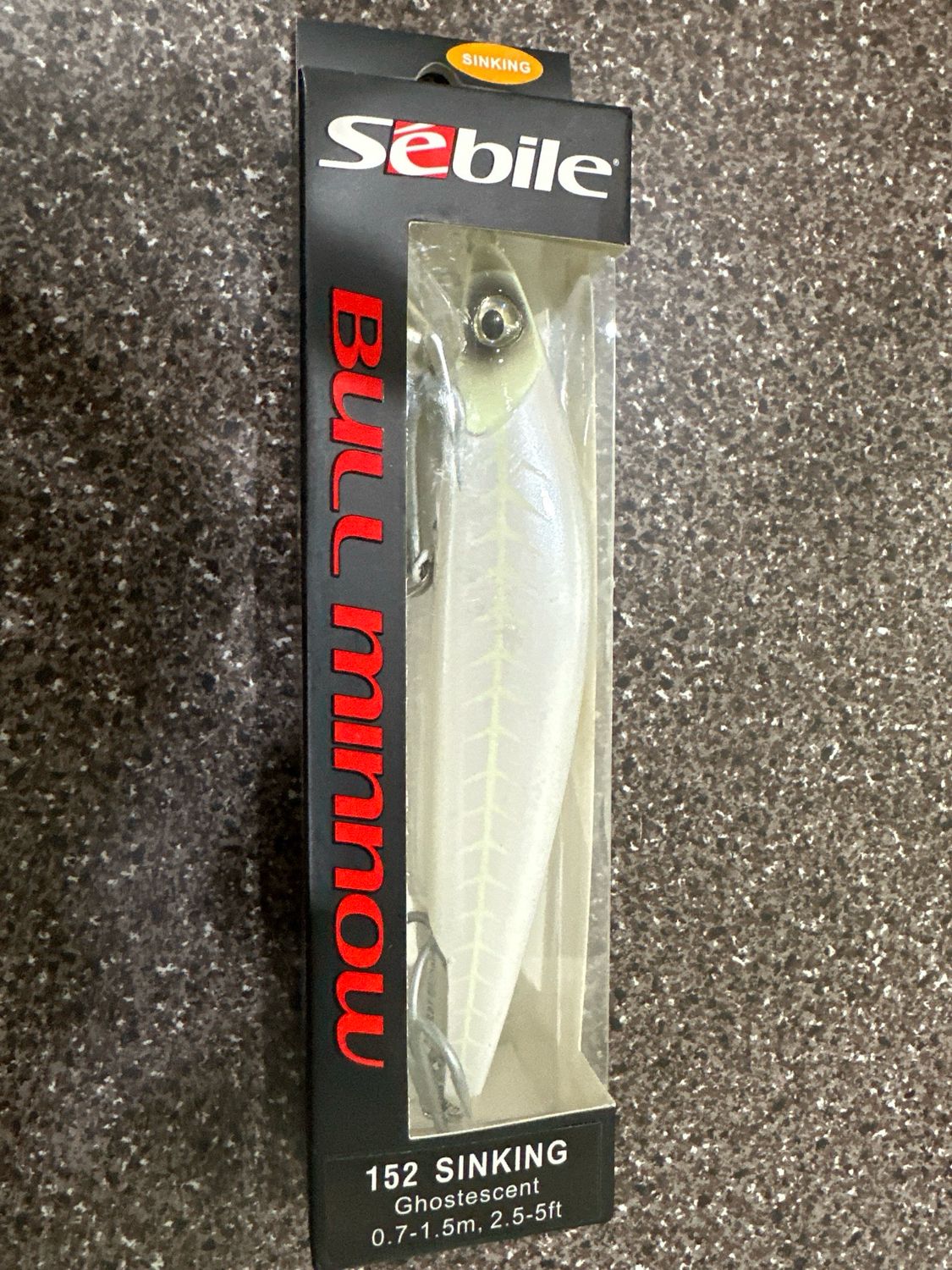Sebile Bull Minnow 152 Sinking Ghostescent. 6”, 2-3/8oz. New In Box.