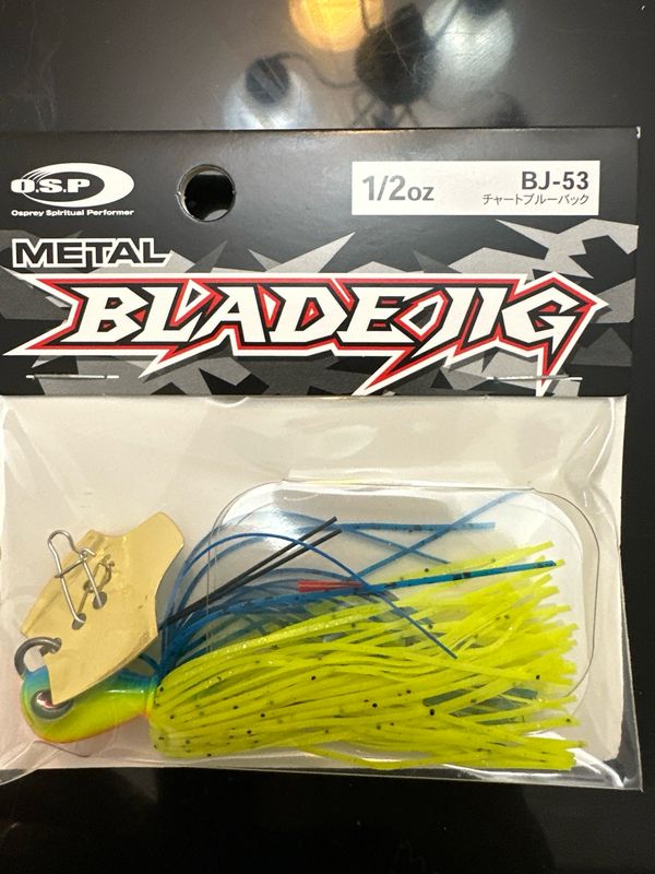 OSP Metal Blade Jig 1/2oz Chart Blue Back. Exact Bait In Pictures. New In Packages.