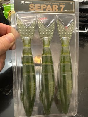 Madness Separ 7” #02 Watermelon Seed. Packs Of 3 JDM Multi Jointed Swimbaits.