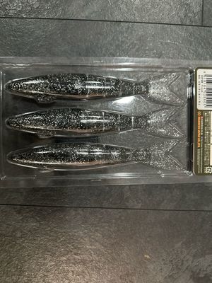 Madness Separ 7 #03 Smoked Silver Lame. 7” Packs of 3 7” JDM Multi Jointed Soft Swimbaits.
