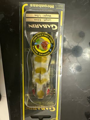 Megabass Gabarin 63mm 1/2oz NEW Topwater Frog WHITE PYTHON. NIP