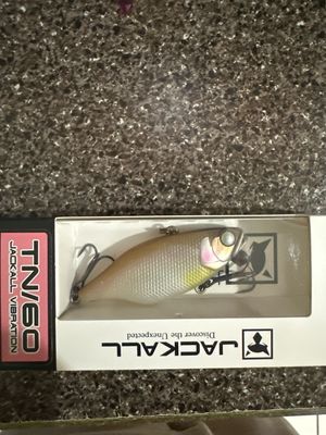 Jackall TN60 Vibration JDM Lipless Crankbait. VERY RARE Deadly Wakasagi. 2.4” 4/9oz. Exact Bait In Pics. New In Box