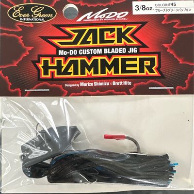 Evergreen Jack Hammer Custom Bladed Jig 3/8oz #45 Black &amp; Blue