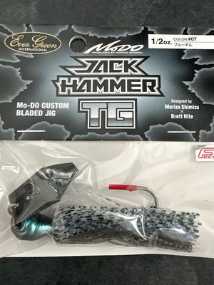 Ever Green Jack Hammer TG 1/2oz #07 Blue Gill Bladed Jig