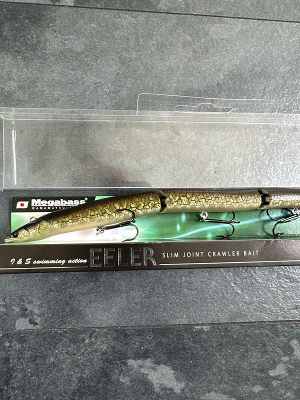 Megabass Eeler Snake Head. 9.4” 1oz, JDM Slim Jointed Crawler Bait. Fabulous &amp; Hard To Find Color. S Swimming Action With Steady Retrieve, Max 3’ Depth. New In Box