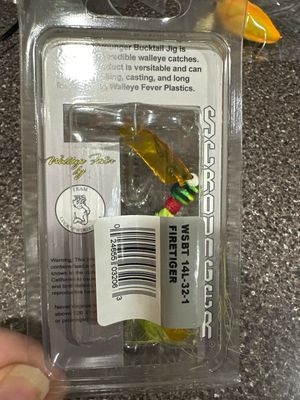 Luck E Strike 1/4oz Firetiger Bucktail Jig. NIP