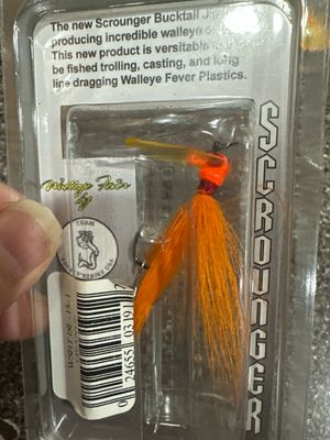 Luck E Strike 1/8oz Orange Bucktail Jig. NIP