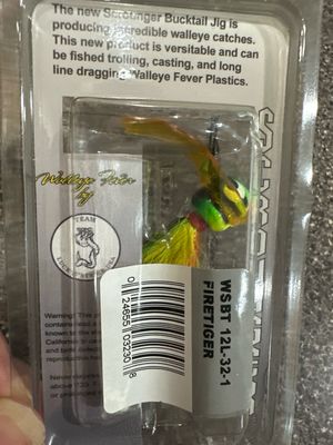Luck E Strike 1/2oz Firetiger Bucktail Jig. NIP