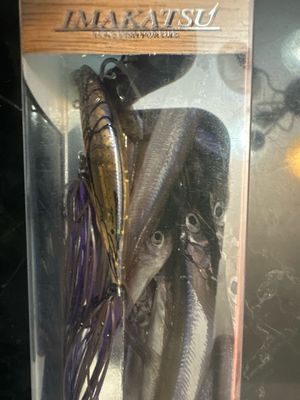 Imakatsu Alive Chatter 70 Fast Sinking #446 Suji Ebi. Very Effective JDM Chatterbait With Hard Minnow. New In Package