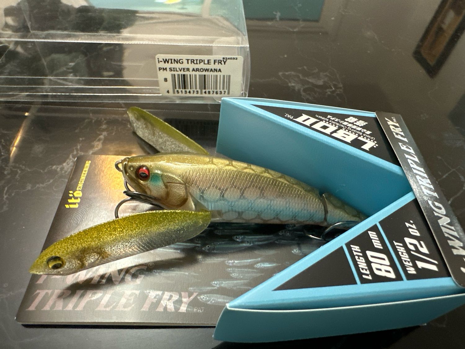 Megabass I-Wing Triple Fry PM Silver Arowana Gorgeous JDM Jointed Topwater