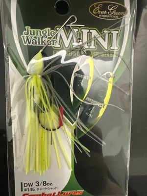 Evergreen Jungle Walker Mini DW 3/8oz #145 Chart Shad JDM Spinnerbait. Exact Bait In Pics. NIP