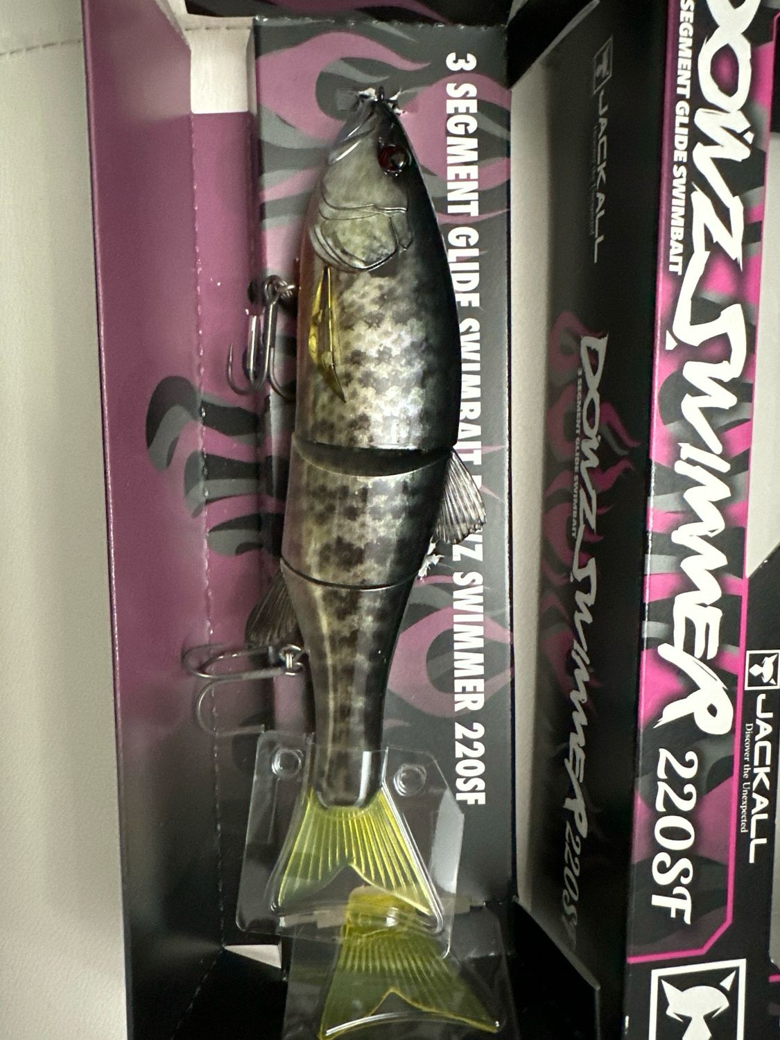 Jackall Dowz Swimmer 220 SF BIG 220mm (8.7”) 3.6oz RT Largemouth. Triple Jointed S-shaped Action. Slow Floating. Exact Bait In Pics. NIB