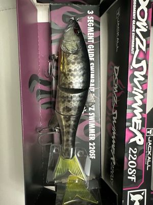 Jackall Dowz Swimmer 220 SF BIG 220mm (8.7”) 3.6oz RT Largemouth. Triple Jointed S-shaped Action. Slow Floating. Exact Bait In Pics. NIB