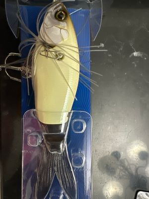 Jackall Slick Bait 120, Bone Special, Just Over 1/2oz, 120mm Side Running JDM Escape Bait. Exact Bait In Pics. Spare Tail Included, NIP