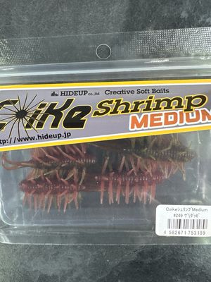HideUp Coike Shrimp Medium #249 Zari Dappi. Body Approx 50mm, Barrel (split Tail) Approx 30mm. NIP