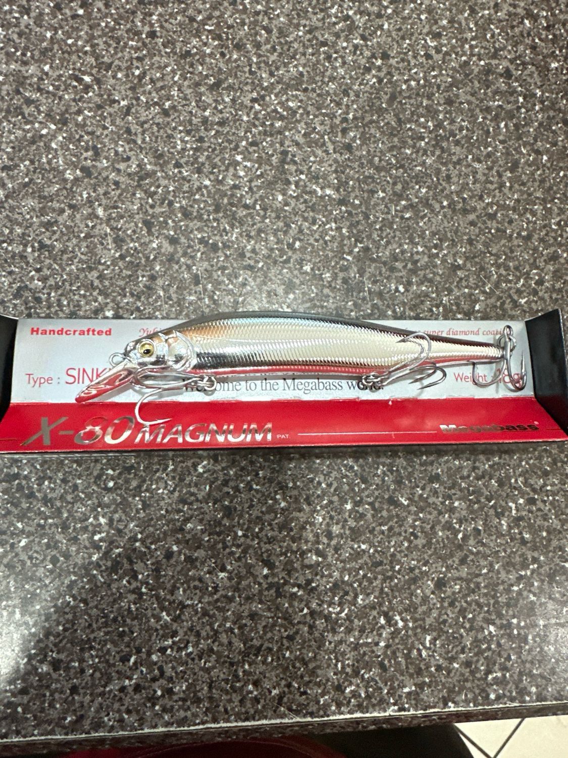 Megabass X-80 Magnum Special Color (SP-C) Full Metal Silver Sinking. 115mm 18g Max Approx 6.5’ Depth. NIP