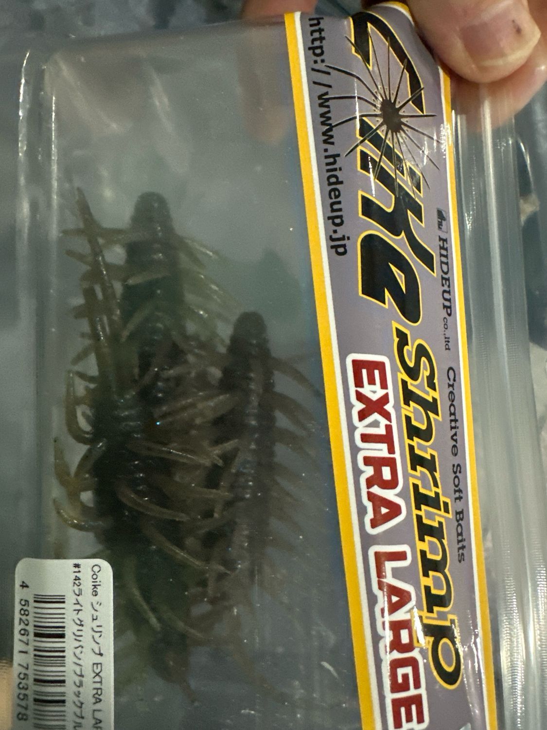 Hideup Coike Shrimp (FECO Spec) Extra Large #142 Light Green Panther/Black Blue F. 15g (just Over 1/2oz) Per Bait. Exact Bait In Pic. NIP