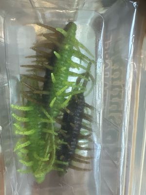 Hideup Coike Shrimp Extra Large #271 Green Pumpkin/Chart Black F. 3 Per Pack, NIP.