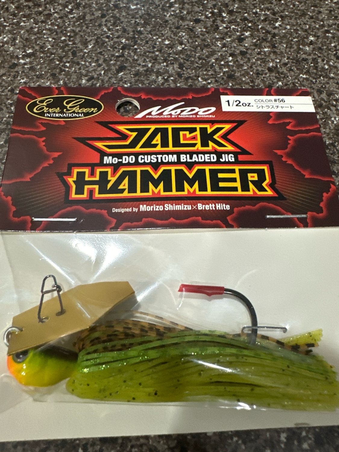 Ever Green Jack Hammer 1/2oz, #56 Citrus Chart, Exact Bait In Pic. NIP