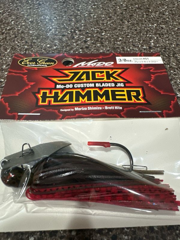 Ever Green Jack Hammer #51 Bullet Hot Craw 3/8oz. Exact Bait In Pics. NIP