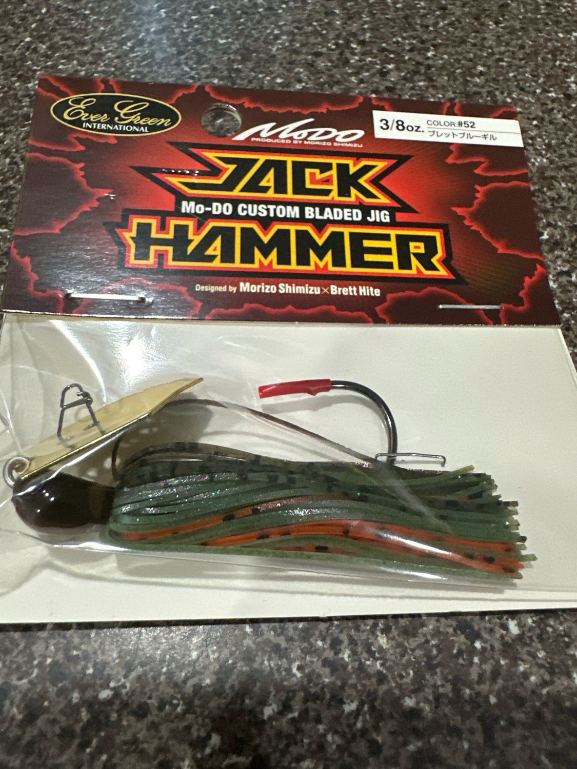 Ever Green Jack Hammer #62 California Craw. 3/8oz, Exact Bait In Pic. NIP