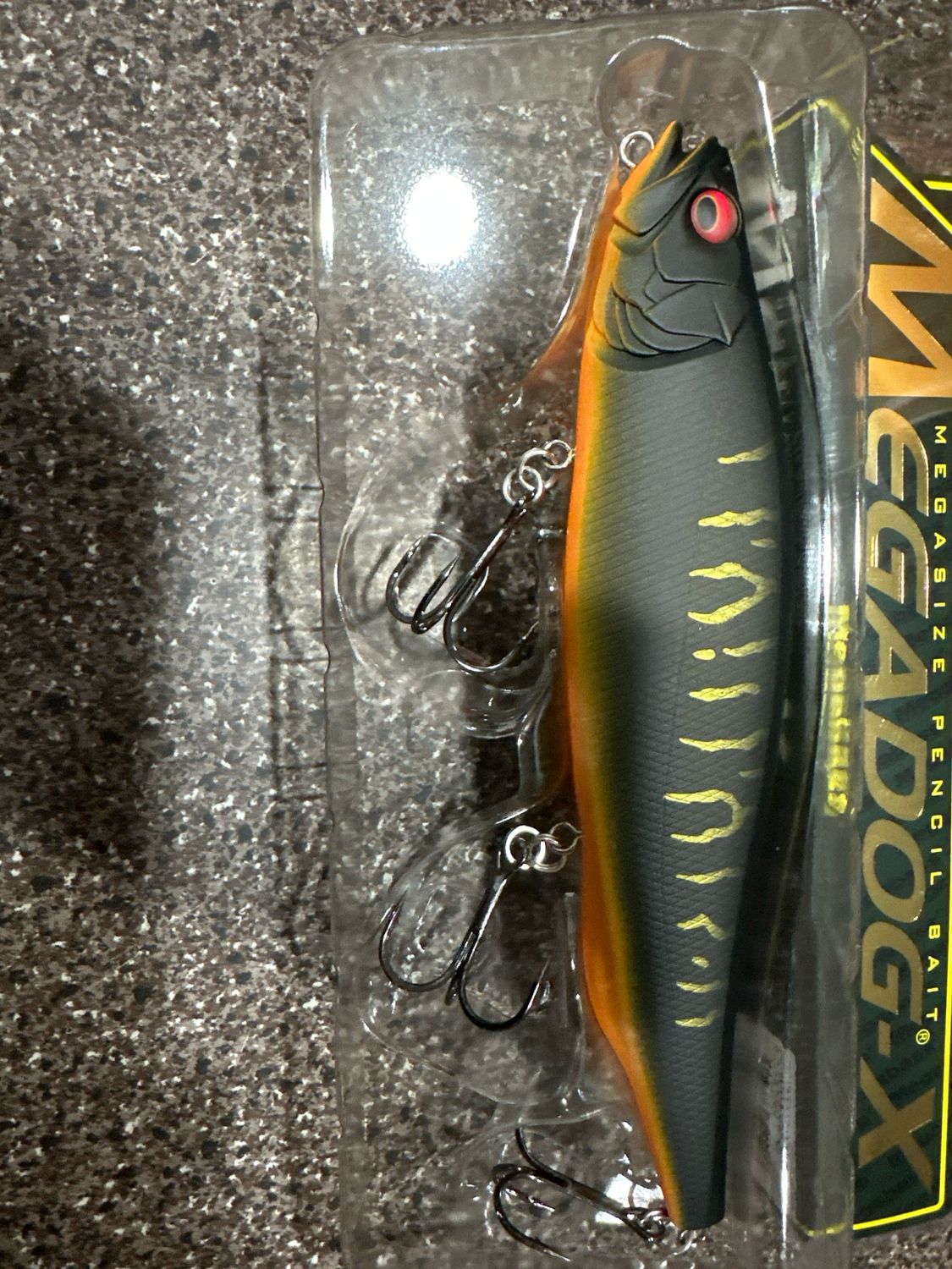 Megabass Megadog-X (SP-C) Shibukin Tiger. 180mm (7”) 2-1/2oz. Gorgeous &amp; New In Package.