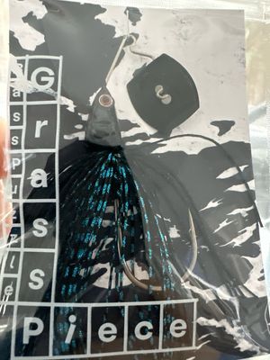 Bass Puzzle Grass Piece 1/2oz G04 Black Blue. NIP