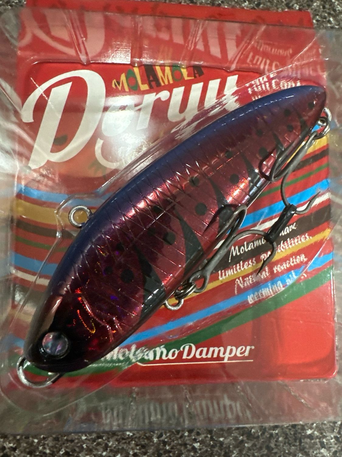 Obasslive Molamola Doryu Lipless JDM Vibe. VERY Rare. 3/4oz Class 100mm (approx 4”) TSD-03 Exact Bait In Pics. Ryugi Trebles. NIP