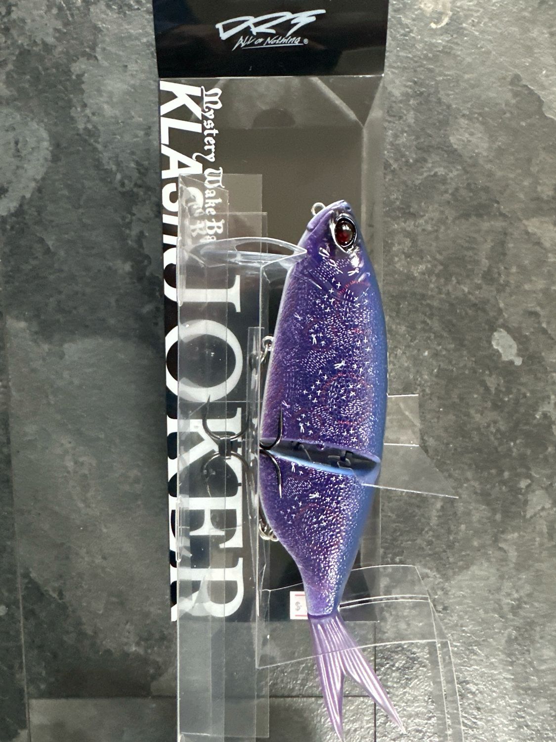 DRT Klash Joker #Red-Light Exact Bait In Pics. Mystery Wakebait Surface Nightmare. 8.2” 3 Oz Class. Exact Purple Bait In Pics.