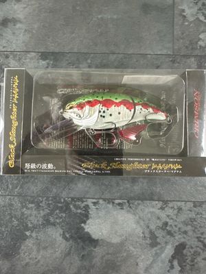 Crimson Worldwide Black Slaughter Magnum Bloody Rainbow Trout. 2.3oz, 120mm VERY RARE Big JDM 6-10’ Jointed Crankbait. NIP
