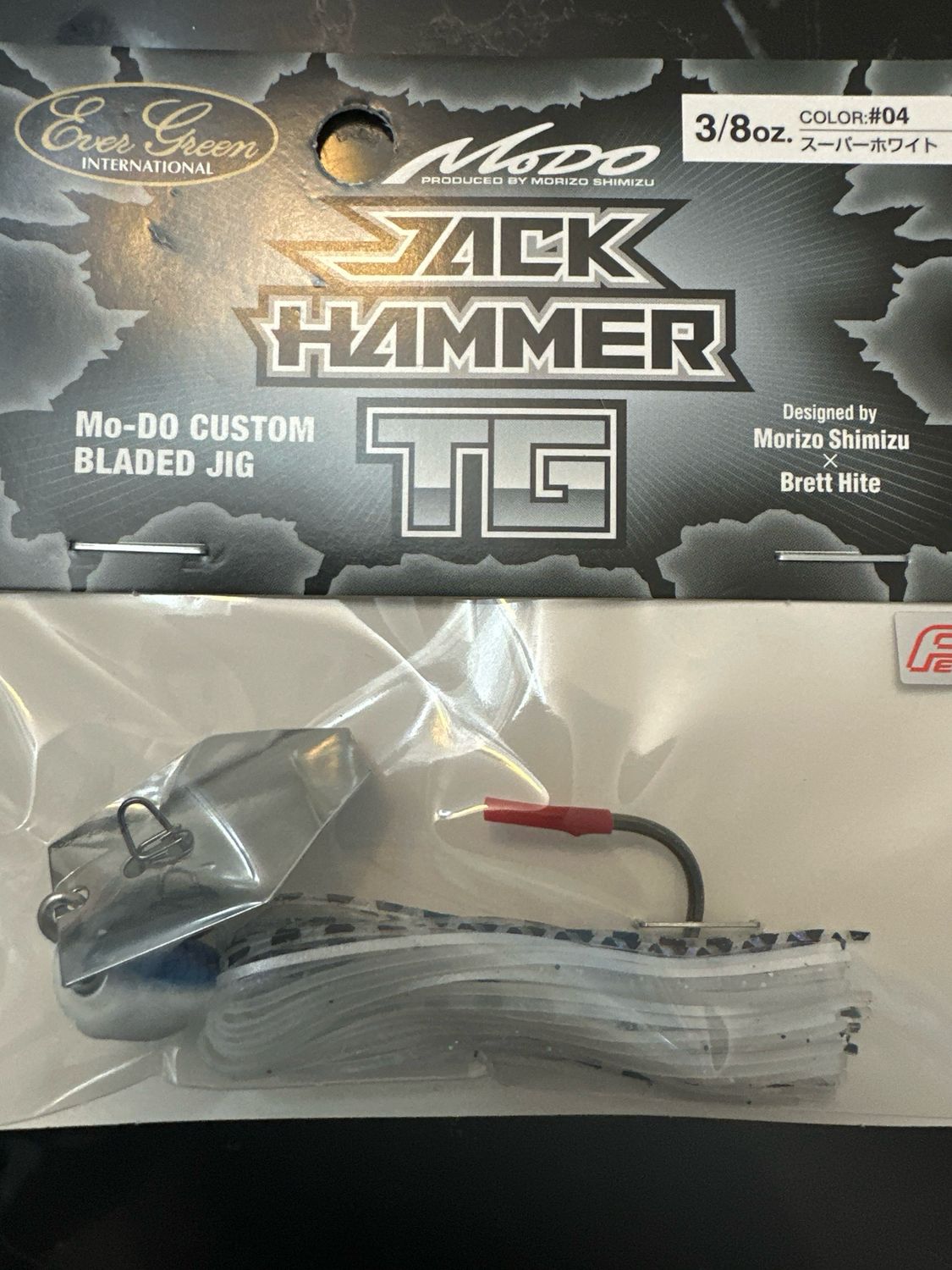 Evergreen Jackhammer Jack Hammer TG Tungsten 3/8oz #04 Super White NIP