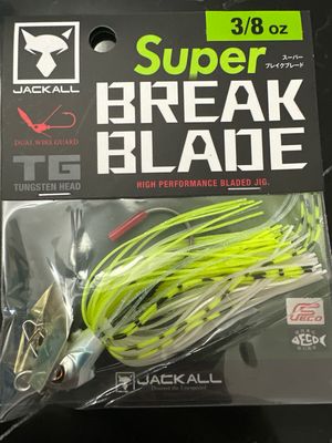 Jackall Super Break Blade TG (Tungsten) 3/8oz Chartreuse Back Pearl